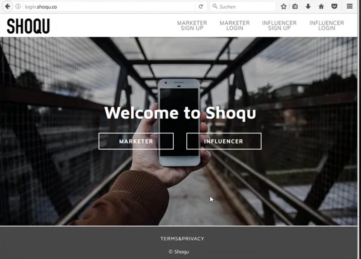 Shoqu — Influencer-Marketer Matching Platform (Co-Founder)
